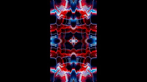 Vertical video blue and orange abstract flash neon vj loop