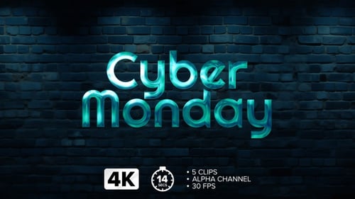 Cyber Monday Fluid Text Animation Pack