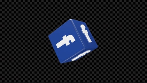 3D-Facebook-Symbol