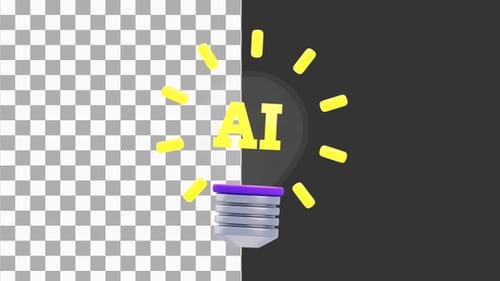 Animation 3D de Chat Gpt Idea | Alpha Channel