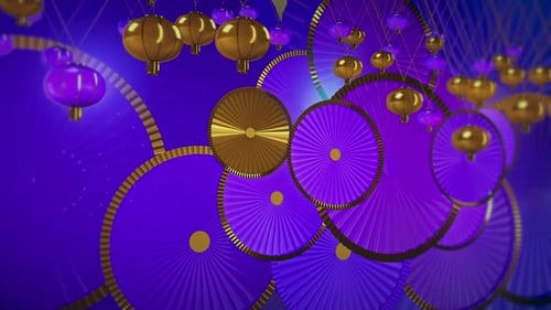 Graphiques animés, décorations de fête, ornements 3D, boucle V.1