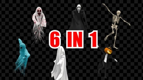 Ghost Halloween Party Dancing 6 Pack