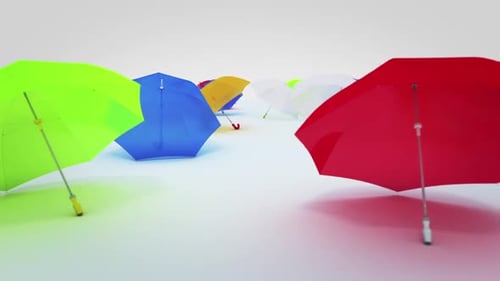 Animated Background With Umbrellas 01