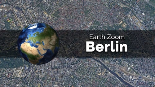 Futuristic Earth Zoom to City Map Reveal