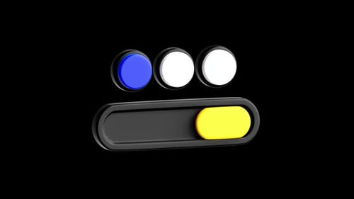 Modern UI Toggle Switch Animation with Interactive Indicators