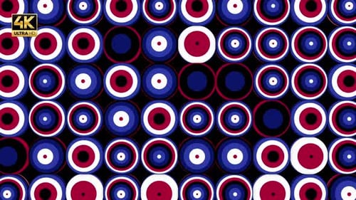 Geometric Concentric Circles Seamless Looping Background