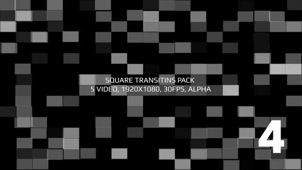 Square Transitions Pack - 1920x1080, 30fps, Alpha, Transitions Motion ...