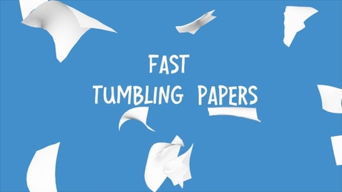 Fast Tumbling Paper Fragments Animation
