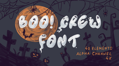 Animated Ghost Alphabet and Numbers for Halloween