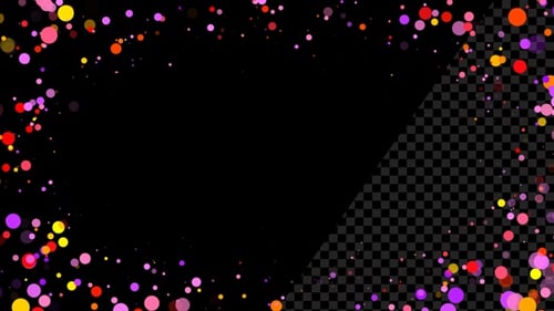 Colorful Sparkles Glitter Particles Frame Alpha Loop V2