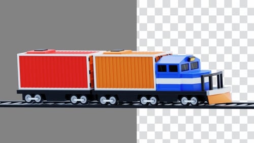 Animação 3D de frete de trem economiza custos | Alpha Channel