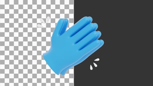 3D Animation of Clapping Hands | Alpha Channel