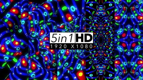 Vibrant Neon Geometric Tunnel Looping Background