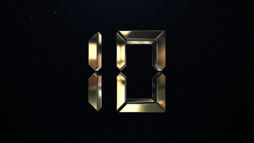 Golden Modern 3D Countdown Animation