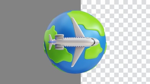 3D Animation of Exploring the Latest Destinations and Experiences | Alpha Channel
