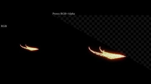 Abstract Fiery Particle Stream Transition