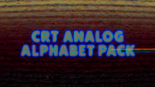 Retro CRT Analog Glitch Alphabet Pack