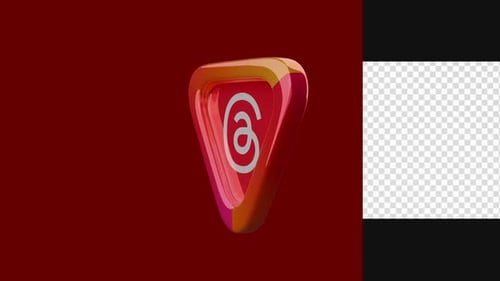 Animated Glossy 3D Triangle Number 6 Logo Reveal