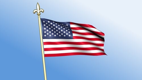 United States Flag Waving for Patriotic Events