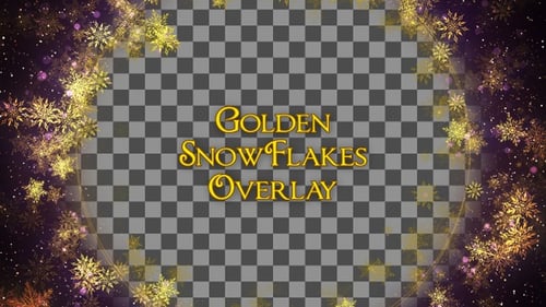 Golden Snowflakes Overlay