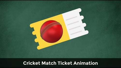 Cricket Match Ticket Animation
