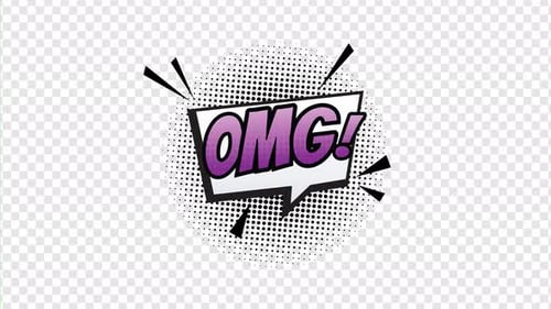 OMG! Comic Style Speech Bubble Text Pop-In