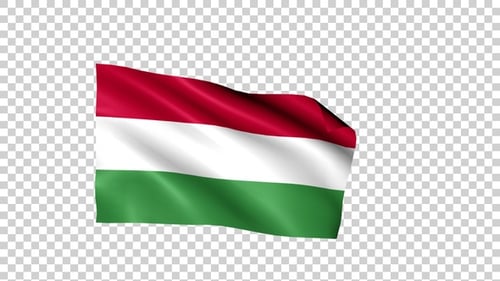 Realistic Waving Hungary Flag Animation