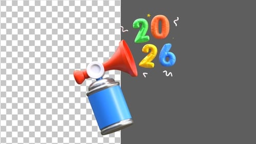 3D Air Horn 2026 | Alpha Channel