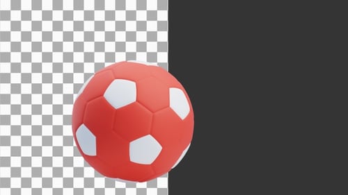 3D-Animation eines klassischen Fußballs | Alpha Channel