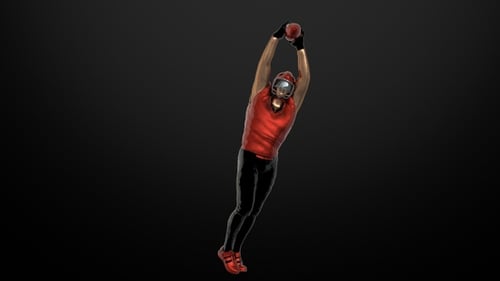 Amerikanischer Fußballspieler 3D Animation\_Motion 1