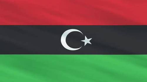 Libya National Flag Waving Animation