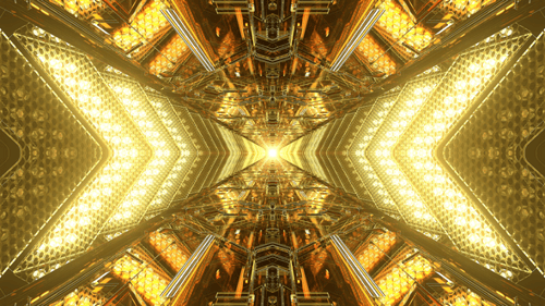 Sci Fi Glass Arrows Neon Tunnel