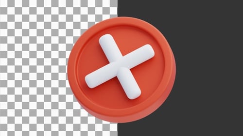 Animação 3D da notificação de marca cruzada | Alpha Channel