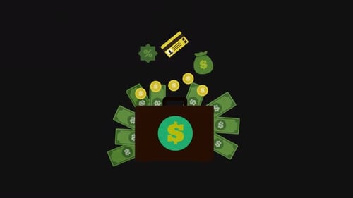 Money Bag and Payment Methods 2D | Alpha Channel
