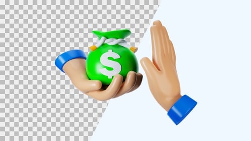 Bribery 3D Icon Animation | Alpha Channel