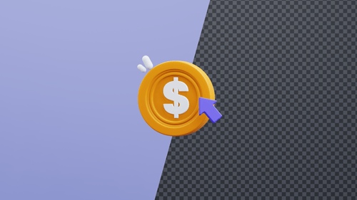 3D Dollar Coin Click Animation