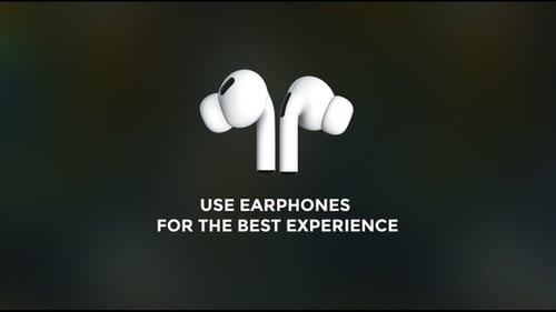 Rotating White Wireless Earbud 3D Animation