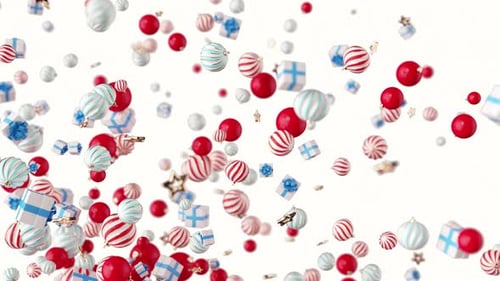 Abstract Xmas Background In 4K