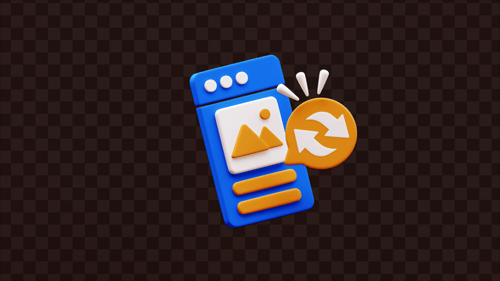 3D Social Media Repost Icon Animation