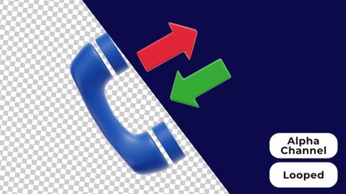 3D-animierter Direktanruf | Alpha Channel