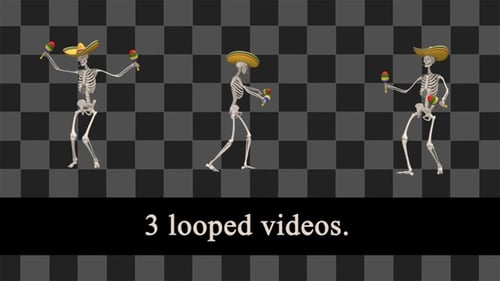 Skeleton In Sombrero Dance Pack