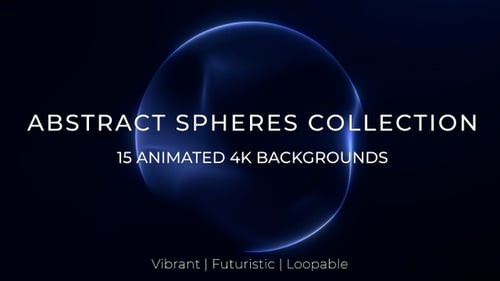 Abstract Futuristic Glowing Spheres Loopable Background Collection