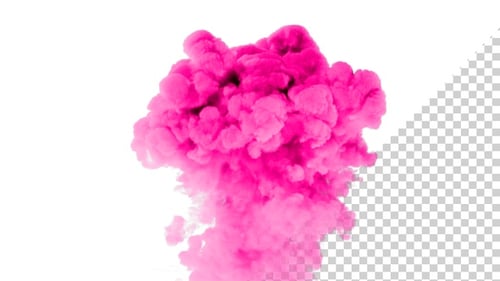 Dynamic Pink Smoke Explosion Reveal Effect