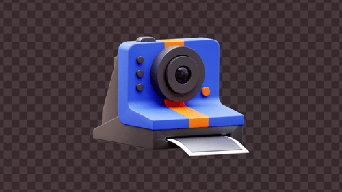 3D Instant Camera Animation with Photo Develop Effect