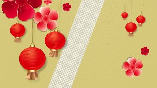 Chinesischer Neujahrs-Hintergrund Loops Alpha