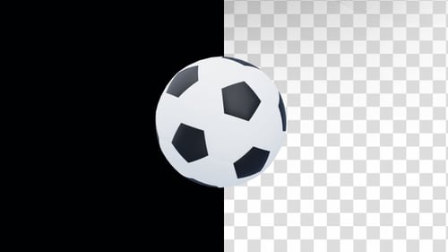 3D Animation of Rotating Soccer Ball