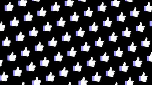 Rotating 3D Thumb Ups Package, Loopable, with Alpha Matte