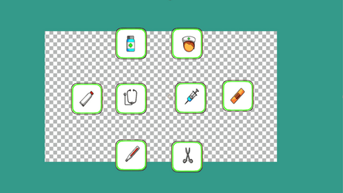 Animated Medical Healthcare Icon Set Reveal