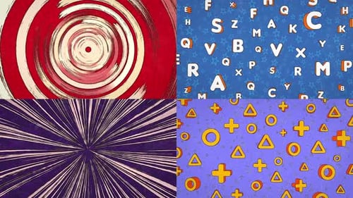 Abstract Cartoon Backgrounds Loop 3