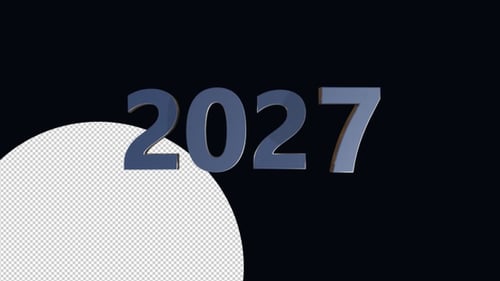 New Year 2027 Silver Colour